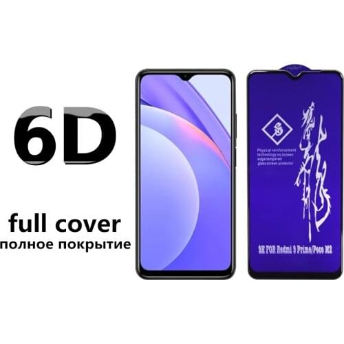 6D Tempered Glass for Xiaomi Poco X3 Nfc F3 M3 Mi 10t Lite Glass Screen Protector for Redmi Note10 Note 9 10 Pro 8 7 6 9t 9s 10s