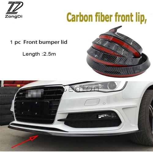 ZD Car Carbon Fiber Bumper Front Lip Tail Protection Spoilers For Audi A4 B7 B5 A6 C6 Q5 Honda Civic 2006-2011 Fit Accord CRV