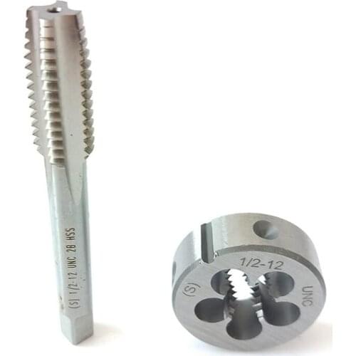 1/2-12 HSS Tap And Die UNC Machine Thread Tap And UNC Round Thread Die Right Hand