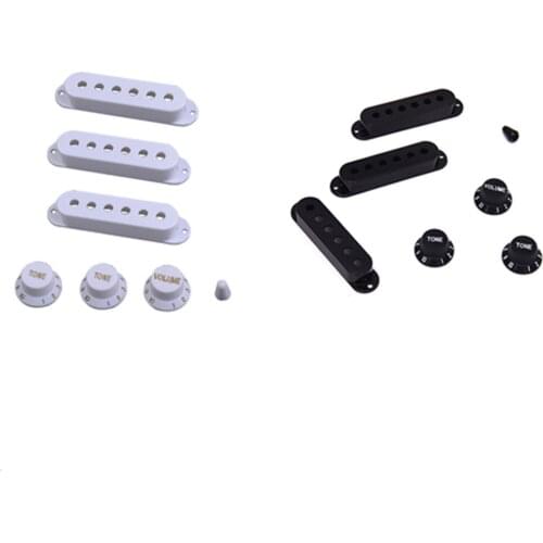 1 Volume 2 Tone Control Knobs+Single Coil Pickup Covers+Switch Tips