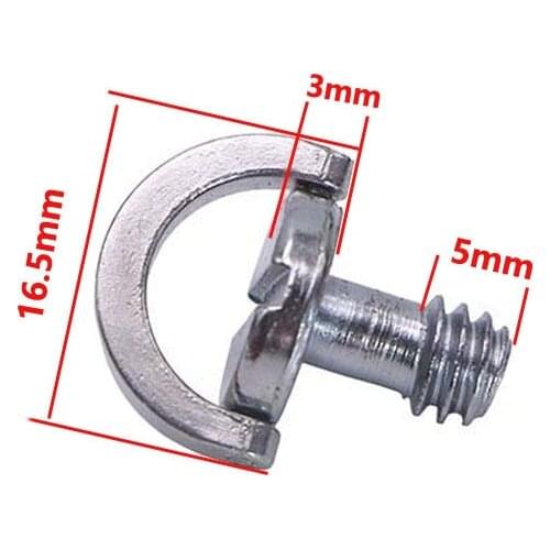 10pcs 1/4" D-Ring Camera Screws for DSLR Camera Tripod Quick Release Plate