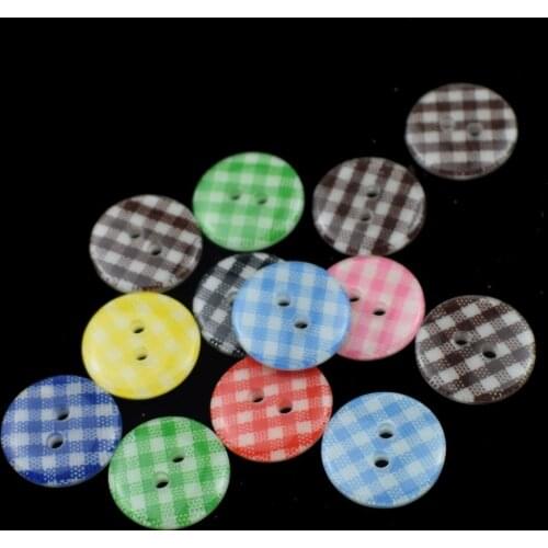 100PCS Round Resin Buttons Sewing Tools Decorative Button Scrapbooking Garment DIY Apparel Accessories Two Holes Resin Buttons