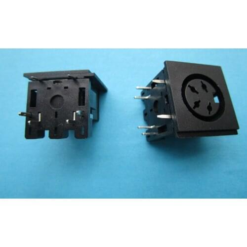 24 pcs DIN Jack 4 pin Circular Female S Terminal PCB Mount Connector