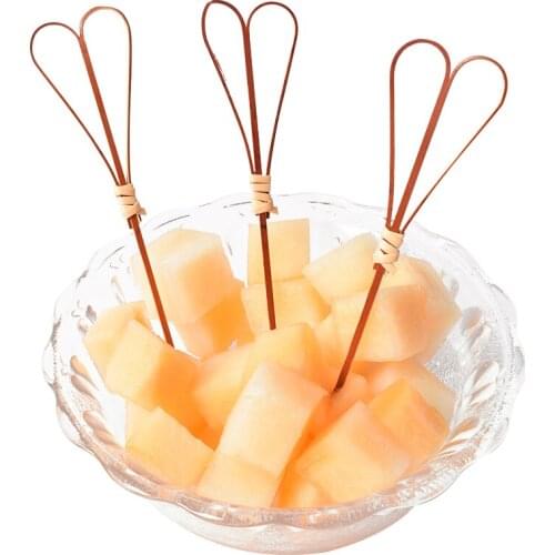 50Pcs12cm Scissors Bamboo Pick Buffet Cupcake Fruit Fork Party Dessert Salad Stick Cocktail Skewer for Wedding Decor