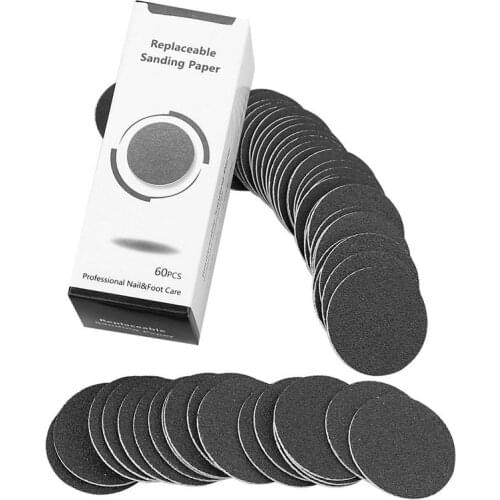 60 pcs Replacement Sandpaper Discs Pads For Electric Foot File Callus Remover Pedicure Tool