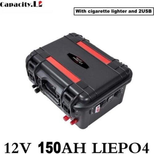 Capacity.Li 12v lifepo4 battery 150ah lifepo4 BMS Rechargeable Battery camping battery 12.8v lithium camping car Tax package