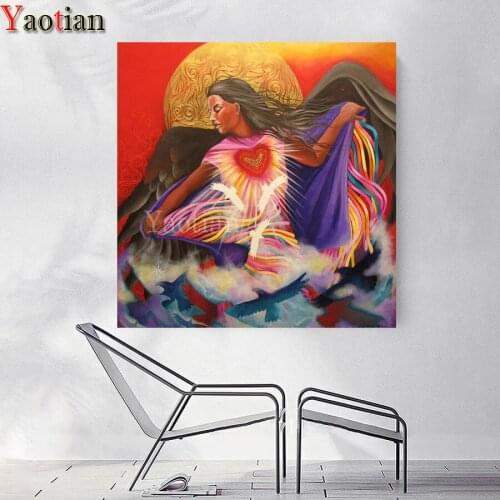 5d diy Diamond painting Angel and bird full Square round resin drill diamond embroidery cross stitch mosaic decor home art