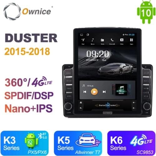 Ownice Android 10.0 Octa 8 Core Car Radio for Renault DUSTER 2015 2016 2017 2018 GPS Multimedia Stereo PlayerTesla Style 4G
