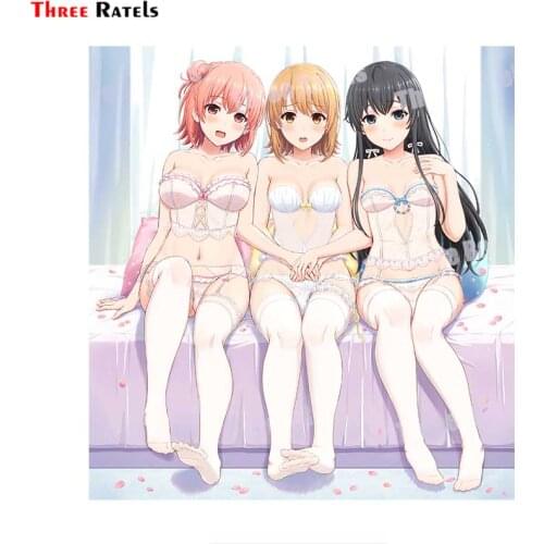 Three Ratels A84 Yuigahama Yuiyukinoshita Yukino And Isshiki Iroha Yahari Ore No Seishun Lovecome Wa machigatteiru Car Sticker