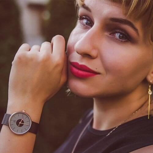 SK New Fashion Women Causal Mesh Belt Mix Match Luxury Female Bright Colors Dress Quartz Clock Ladies Wristwatch 2017 Shengke