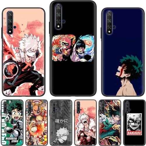 Anime Katsuki Bakugou Phone Case for Huawei Y5 Y6 Y7 Y9 Prime Y5p Y6p Y7p Y8p Y9s Honor 20 Lite Play 9A 9C 9S Soft Cover