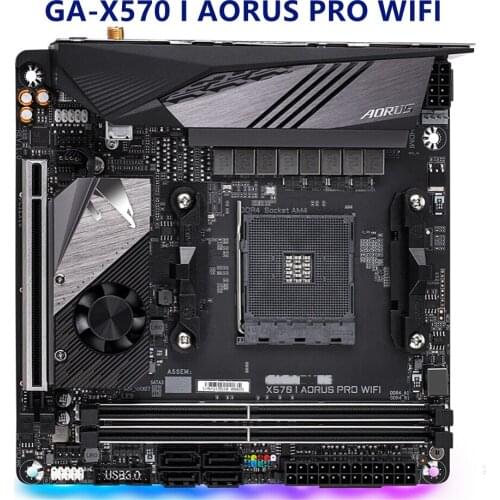 For MINI-ITX ITX Gigabyte GA X570 I AORUS PRO WIFI Motherboard AM4 DDR4 X570 Used Desktop Mainboard M.2 NVme PCI-E 4.0