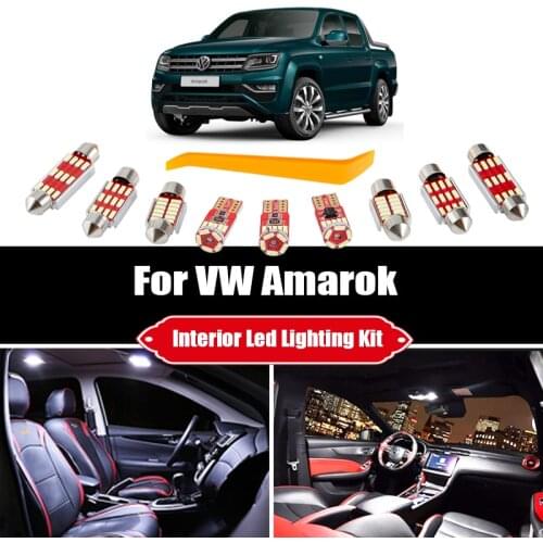 7Pcs For Volkswagen VW Amarok 2010-2016 2017 Canbus Car LED Interior Map Dome Light Kit Vehicle Lamp Accessories