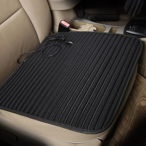 USB Car Small Square Heating Cushion Car Seat Cushion 5V Black Nonslip Heater Cover Pad Winter Warmer Office Chair Home Sofa