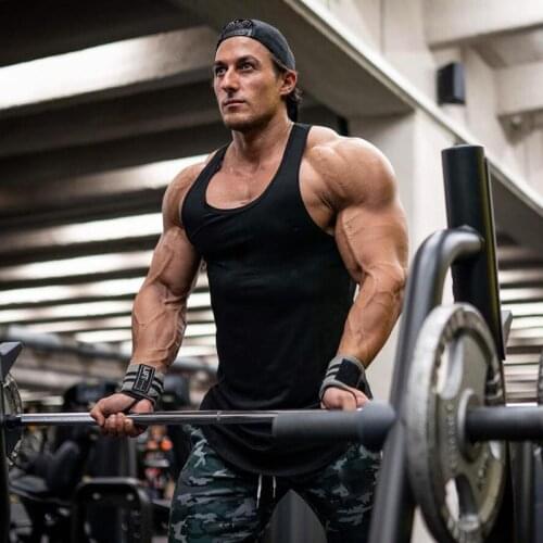 New Summer Men Running Vest Muscle Sleeveless T Shirt Gym Tank Top Workout Training Singlet Solid Fitness Sports Undershirt