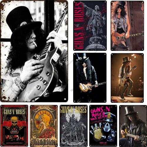 Music Metal Signs Poster Vintage Poster Rock Band Metal Tin Sign Home Club Man Cave Decorative Plate Wall Metal Plaque