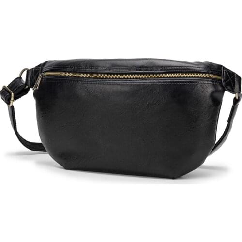 New pu leather shuolder bags casual Big fanny pack men waist bag male waist pack for cell phone Ipad travel chest bag Handbags