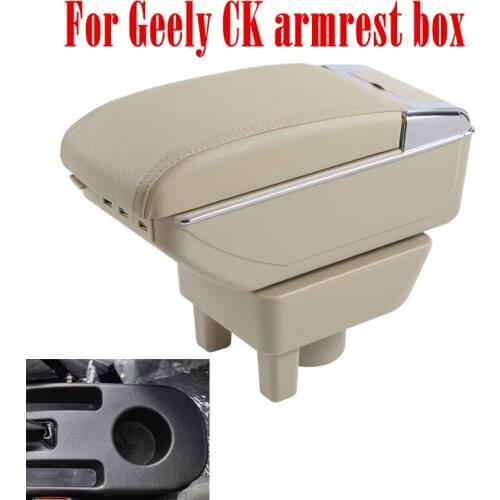 For New Geely CK armrest box central Store content Storage King kong CK2 CK3 armrest box with USB interface cup holder ashtray