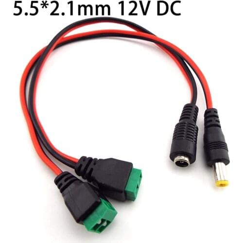 12V DC 5.5*2.1mm Male Female Plug Cable to DC Plug Connector Extend Cable for LED Light Strip CCTV Camera Accessories
