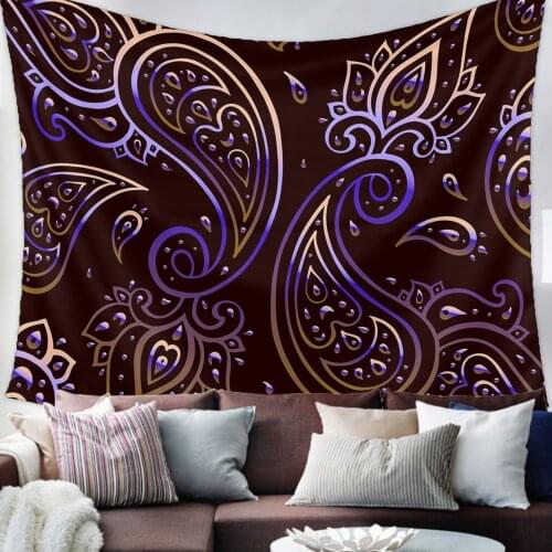 Paisley Retro Pattern Cashew Flower Tapestry Bedroom Home Decoration Wall Blanket Tapestry Bedroom Wall Hanging Yoga Mat