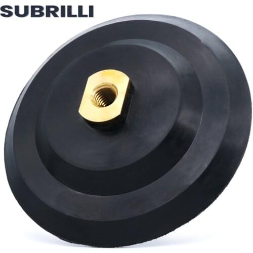 SUBRILLI 6 Inch Rubber Backing Plate Hook And Loop Adapter For Polisher Grinder Sanding Pad Holder Backer Pad