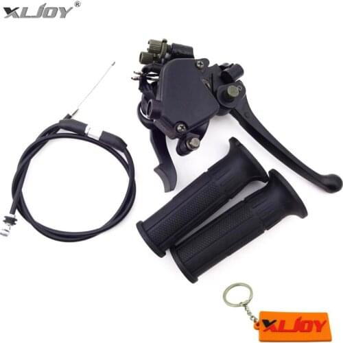 Thumb Throttle Accelerator Brake Lever + Throttle Cable + Hand Grips For 50cc 70cc 90cc 110cc 125cc ATV Quad Kazuma Dirt Bike