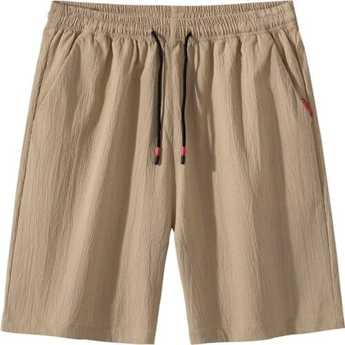 Summer shorts mens thin section sports loose casual pants five-point pants cold air-conditioned pants large size beach pants