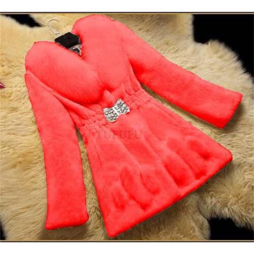 Fur Coat Women Long Autumn Winter New High-end Imitation Rabbit Hair In The Long Section Outwear Female 6 Color Plus Size 6XL