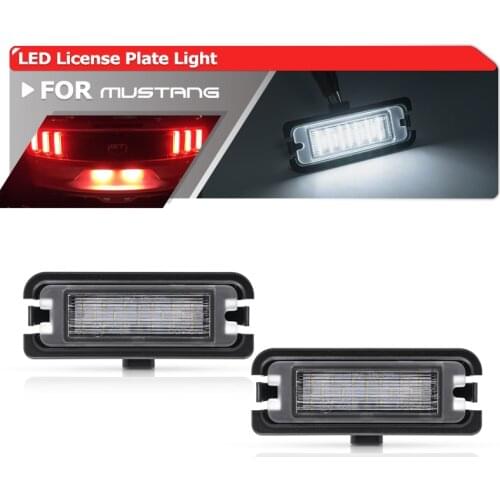 For Ford Mustang 2005 06 07 08 09 10 11 12 13 14 2015 2016 2017 2018 2019 Canbus Led License Plate Light Auto Rear Tag Lamp