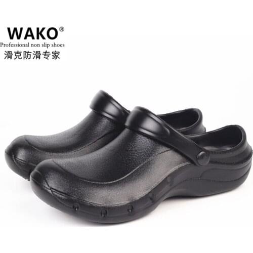WAKO Hotel Restaurant Canteen Slippers Labor Operating Room Shoes Chef Shoes Kitchen Working Shoes Waterproof Non-Slip Oil-proof