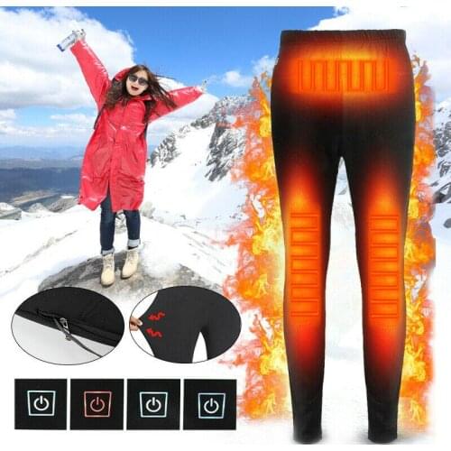 USB Heating Trousers Heated Pants Usb Charging Electric Winter Outdoor Hiking Skiing Snowboarding Women Men Electric Warm Pants