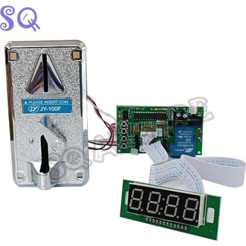 Vending machine coin acceptor JY100F with time controller board JY15B for arcade game cabinet washing machine