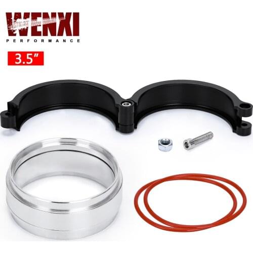 WX- Exhaust V-band Clamp w Flange System Assenbly Anodized Clamp For 3.5" OD Turbo Dump Pipe WX-VCE04