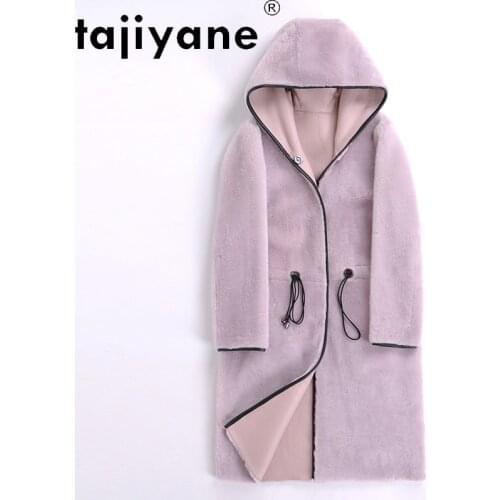 Winter Women Coats 2021 Female Wool Real Fur Coat Woman Genuine Leather Jacket Womens Long Jackets Cuero Genuino TN280