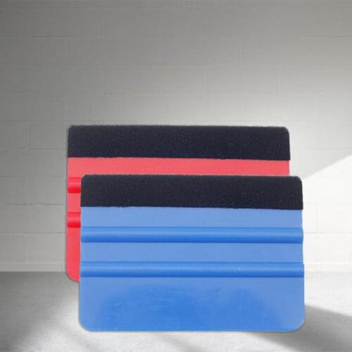 1pc Squeegee Tool Portable Felt Edge PP Window Ice Remover Cleaning Wash Car Scraper for Car Auto 10x7cm