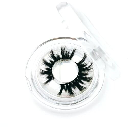 22mm Mink Eyelashes bulk lash wholesale Transparent round box Fluffy Dramatic Eyelashes Natural Long False Eyelashes