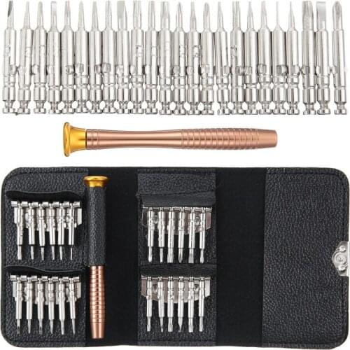 25pcs/set Car Auto Multi Small Precision Hex Torx Star Straight Edge Mini Screwdriver Set Repair Tool For Phone Tablet PC Laptop
