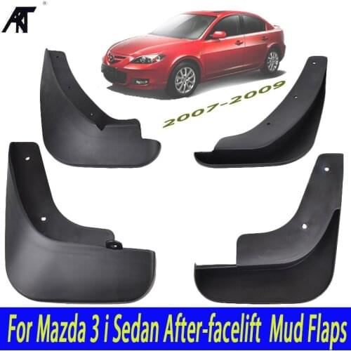 4PCS/set Car Mud Flaps For 2007 2008 2009 Mazda 3 i Sedan After-facelift Splash Guards Mud Flap Mudguards Fender Front Rear Mold