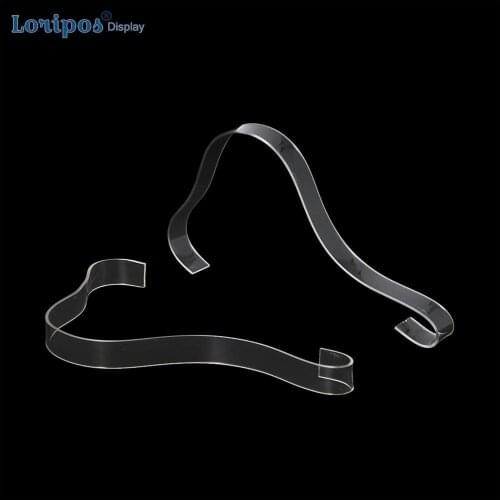 5pcs Hot Sale Womens Shoe Display Stand Rack Girls High Heels Sandal Holder Acrylic Bending Shoes Hanger Clothing Display Props