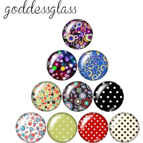 BeautyDots rippleFlowers pattern10pcs mixed 12mm/18mm/20mm/25mm Round photo glass cabochon demo flat back Making findings