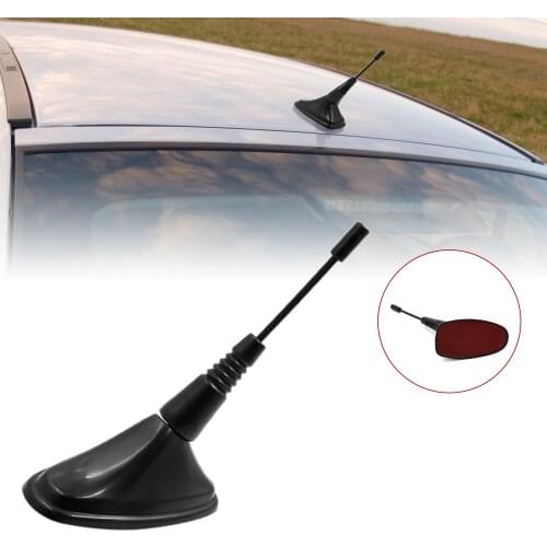 Black Universal Self Adhesive Base Decorative Antenna Aerial For SUV Car