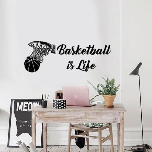Home Decor For Basketball Fans, Basketball Wall Stickers In The Living Room And Bedroom. Basketball Is The Decal Of Life