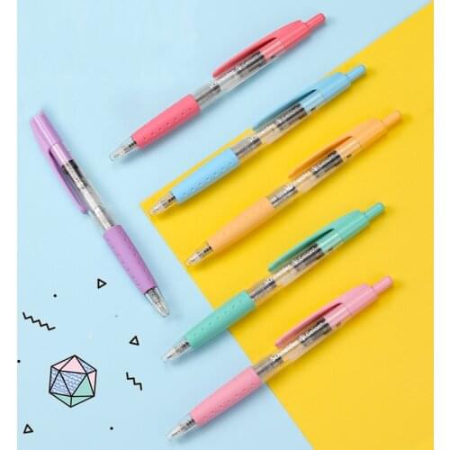 6pcs Schneider Gelion Black Ink Gel Pen Student Daily Office Presses The Water Pen To Replace The Core Refill 0.5mm Ultra-fine