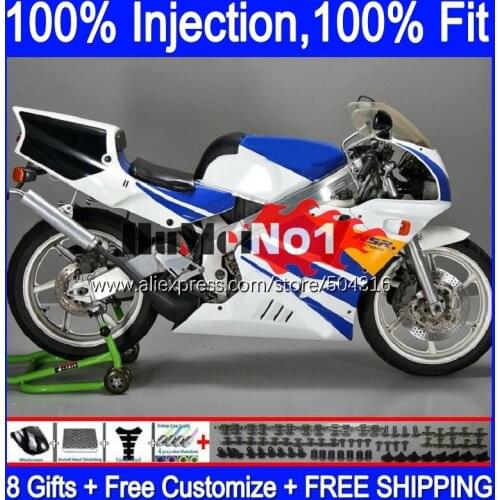 Injection For HONDA NSR250R MC21 PGM3 1990 1991 1992 1993 132MC.67 NSR250 blue white NSR 250 R RR NSR 250R 90 91 92 93 Fairing