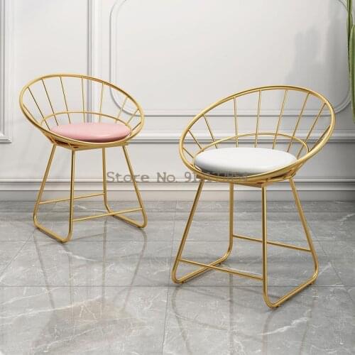 Ins wind net red birds nest chair backrest nail special chair girl bedroom makeup stool simple fashion dressing chair