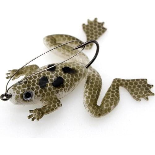 1pcs Pesca Fishing Lure Artificial Fishing Silicone Bait Frog Lure with Hook Soft Fishing Frog Lures fishing tackle