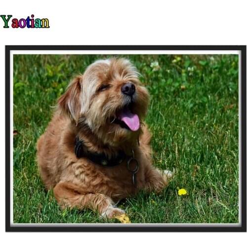 Pet dog photo customization 5d Diy Diamond Painting full square round terrier dog diamond embroidery mosaic Rhinestone pictures