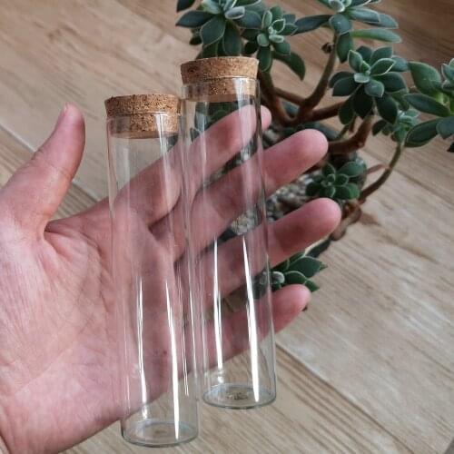30Pcs/Lot 60ml Lab Glass Test Tubes with Cork Stopper DIY Wishing Bottles Storage Jars Bottle Containers Wedding Gifts 30x120mm