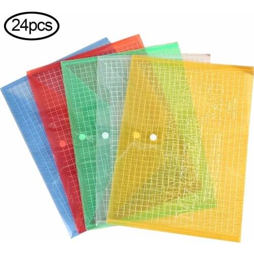 Hot Sale A4 Size Solid Waterproof PP Transparent Data Business Storage File Bag Folders Container Office School Supplies