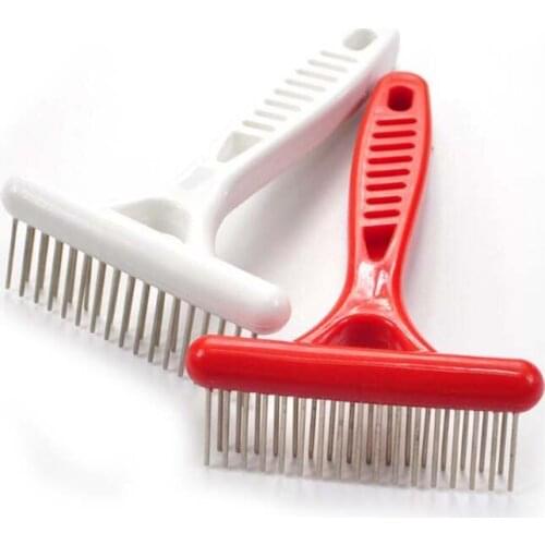 White Rake Comb for Dogs Brush Short Long Hair Shedding Remove Cat Grooming Tools Pet Dog Supplies